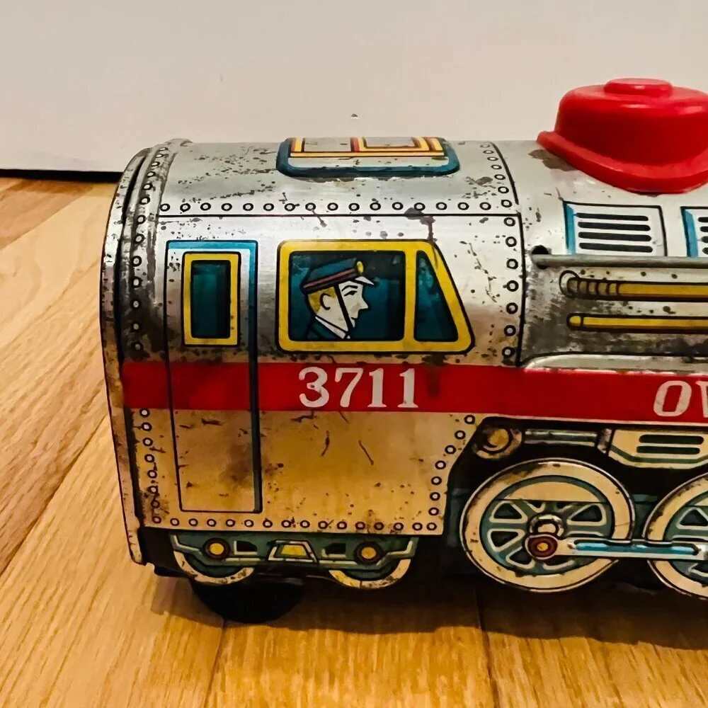 Masudaya Tin locomotive OVERLAND EXPRESS vintage rare toy Made in Japan - Picture 10 of 15
